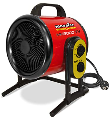 Mecafer mh3000vt - Riscaldamento officina, 3000 W, Turbo massimo 40 m²