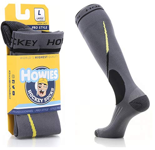 Howies Hockey - Pro Style Skate Socks - Small (Mens 3-5.5) - Reinforced Ankle Padding and Moisture-Wicking Material - Premium Ice Hockey Socks
