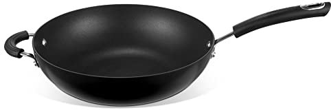 Circulon Total Induction Wok Non Stick 30cm, Large Wok, Oven & Dishwasher Safe, Black
