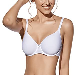 Selene Reggiseno Donna Fabiola con Ferretto e Coppa Spacer - Coppa C-D, Bianco 6