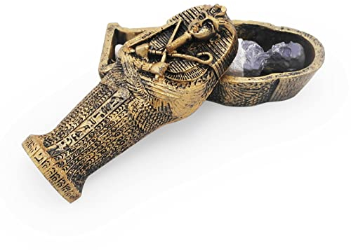Kocris Casa Egitto Mummia Acquario Decorazioni Terrario Ornamento Antico Egitto Decor Bara Pesce Rettile Tartaruga Serbatoio Decorazione Bronzo