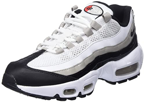 Nike Damen Air Max 95 Sneaker, White Black Lt Iron Ore University Red, 39 EU