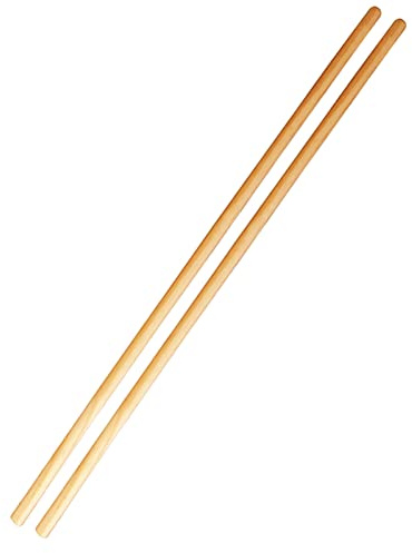 EDS Wooden Broom Handle 4ft (48 Inch) 28/29mm Diameter Broomstick Pole Strong Wooden Replacement Handle for Brooms & Mops Universal Fit Cleaning Tool Handle Only (1/8 (28/29mm), Pack of 2)