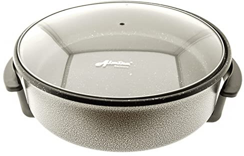 Elektrische Ceramic Pizzapfanne Partypfanne 42x9cm Antihaft Beschichtet 1500 Watt