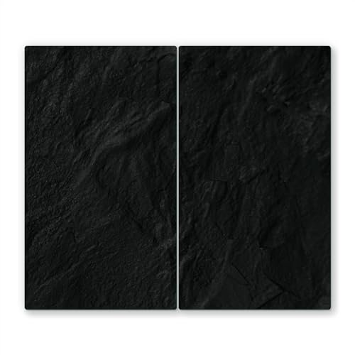 30x52 Glas-Herdabdeckplatte 2-teilig, Ceranfeld-Abdeckplatte, Herdabdeckung Schneidebrett Glas, Glasplatte, Abdeckplatte Ceranfeld Induktionskochfeld, Kochfeld-Abdeckung