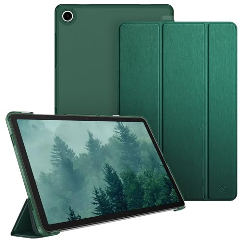 Fintie Hülle für Samsung Galaxy Tab A9 Plus 11 Zoll 2023, Ultradünn Schutzhülle mit Translucent Rückseite Cover mit Auto Schlaf/Wach Funktion für Samsung Tablet A9+ SM-X210/X216/X218, Dunkelgrün