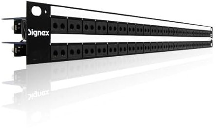 Signex CPT96D25 Isopatch Bantam, 96-Port Pro Audio Patch Panel, Half or Full Normal Channels, 25-Way Rear D-Sub Connectors, 1U 19 Rack Space