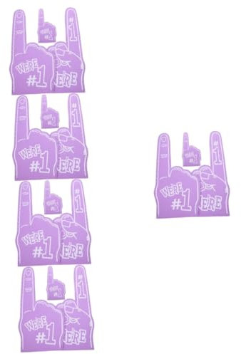 Milisten 15 STK Party-Requisite Schaumstofffinger Cheerleader Schaumfinger Riesiger Schaumfinger Finger Aus Fußballschaum Schaumfinger Für Den Sport Handball-Handschuhe Pompons Eva Violett