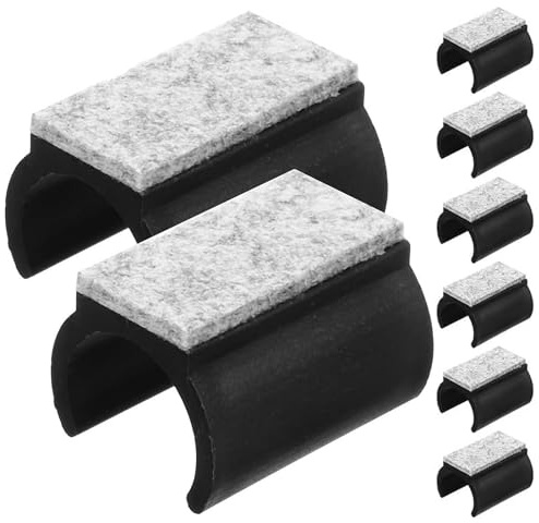 Hshenjhu 8 Piezas Almohadillas para Silla, Protectores de Suelo para Muebles en Forma de U, Protector Patas Sillas con Fieltro, Tapas para Patas de Silla Antideslizantes, para Almohadillas Muebles