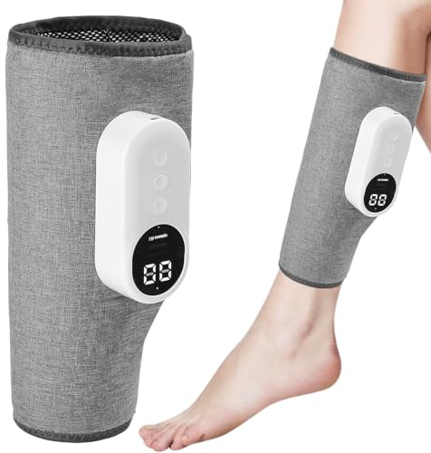 Vuxava Masseur de Jambes Chauffant – Appareil de Massage Pieds et Mollets Sans Fil, Pression d’Air Relaxante, Circulation Améliorée et Jambes Fatiguées, Rechargeable USB-C