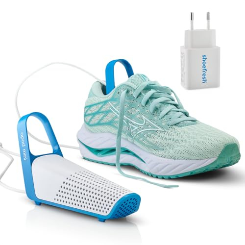 Shoefresh Opod Mini Elektrischer Schuhtrockner & Schuhdeo | Tragbares Schuhdeo gegen Geruch antibakteriell mit leistungsstarkem Lüfter | Fußballschuhe, Turnschuhe, Boxhandschuhe | USB-C Adapter, Timer