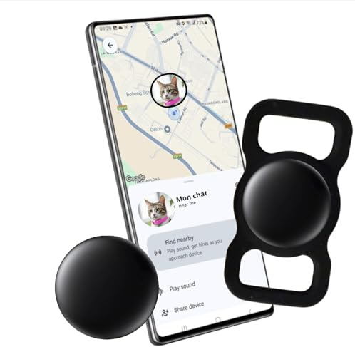 Bixar Traceur Bluetooth pour Chien et Chat – Alternative aux GPS avec Abonnement, airtag et smarttag– Compatible Apple Find My & Google Find Hub – Attache Collier en Silicone Incluse – IP67 – 1 an