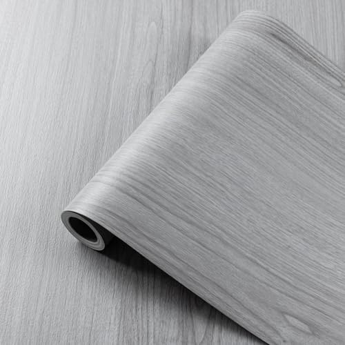 Vinyl Flooring Floor Tiles Self Adhesive Floor Planks for Kitchen Bathroom | Light Grey Wood Stick on Floor Tiles - Waterproof Effect Peel and Stick Floor Tiles for Bedroom,30x1000cm