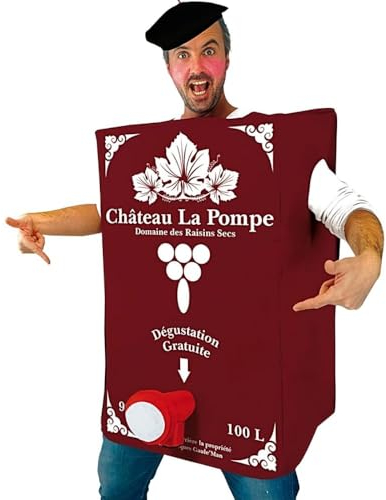 STC Déguisement Cubi de Vin - Rouge - Taille Unique