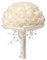 mumisuto Hand Made Wedding Flowers Bridal Bouquets Crystal Bride Holding Bouquet White Ivory Satin Roses with Diamond Pearl Ribbon
