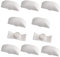 AERZETIX - C65136 - Lot de 10 Cache/pare-tempête/busette de drainage 1 clip 29x12 mm pour cadre de fenêtres - bouchon/capuchon - en plastique - perçage Ø10 mm - l'eau fixation - couleur blanc