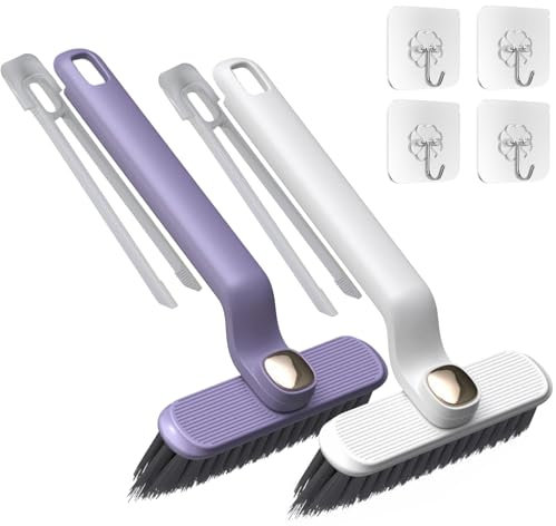 2 Stück Multifunktionale Fugenbürste, Fugenreinigungsbürste Hartborsten Eckenreinigungsbürste, Reinigung von Wand- und Bodenfliesen-Reinigungsbürste zur Fugenreinigung in Bad, WC, Küche usw