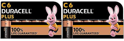 Duracell - Plus C, Batterie Mezza-Torcia Alcaline, confezione da 12, 1.5 volt LR14 MN1400