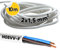 10 Meter Kalitec H05VV-F Schlauchleitung 2x1,5 mm² I Stromkabel ohne Schutzleiter I PVC Kabel für Innenbereich I Elektrokabel weiß I Lampenkabel flexibel I Gerätekabel 2 adrig