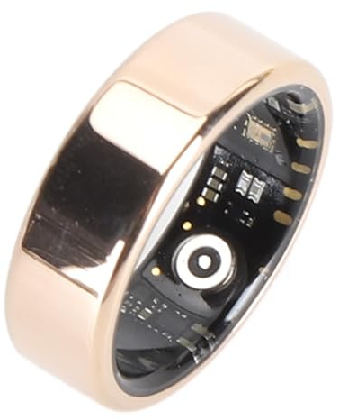 Smart Ring Health Tracker, USB Magnetisk Laddning Fitness Ring Stegräknare, Sömnövervakning, Fjärrfotografering IP68 Vattentät Zinklegering Bluetooth-ring för Män Kvinnor (Rose