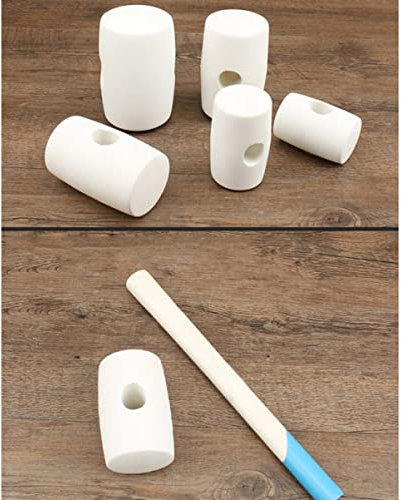 HOMSFOU martillo de fibra martillos herramientas juguete para almádena Herramienta de instalación de baldosas Herramienta de decoración martillo de bola martillo con mango de madera Bambú