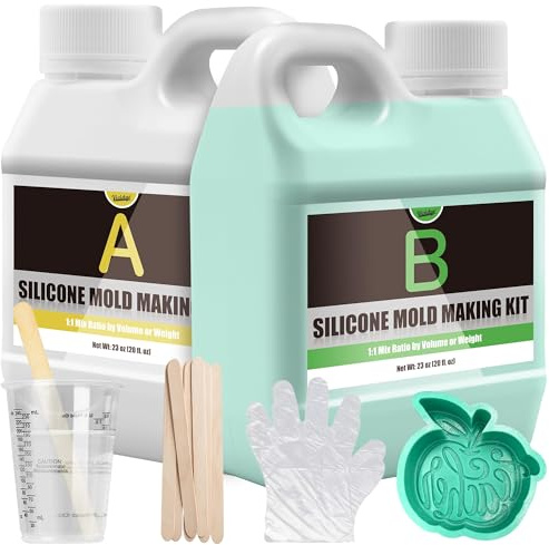 Gomma siliconica liquida, 1,2 l, verde, 15 A, per candele fai da te e sapone, rapporto 1:1