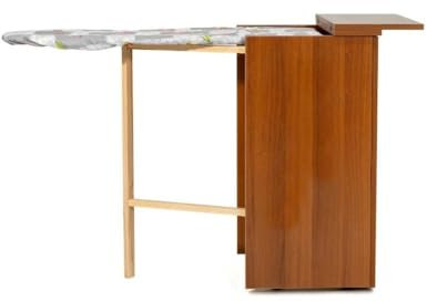 Mobile da stiro con ante e ruote colore noce 55x82H cm - Nadia