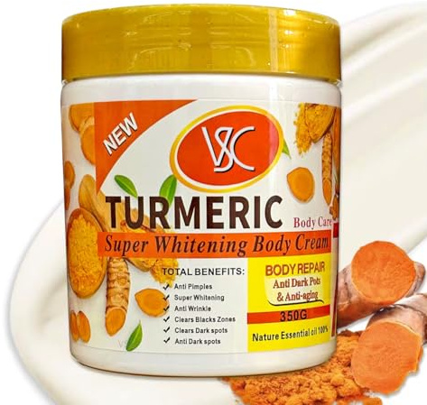 Turmeric Moisturizing Body Cream Turmeric Retinol Infused Anti-Dark Spot Anti-Aging Cream for Skin Repair 350g/12.35oz