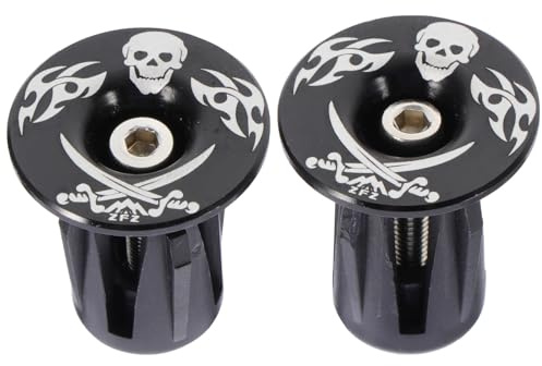 WHAMVOX Embouts de Guidon Vélo Route en Alliage D'aluminium, Bouchons de Verrouillage Noirs, 1 Paire, Accessoires Cyclisme Solide pour Réparation et Sécurité sur Route