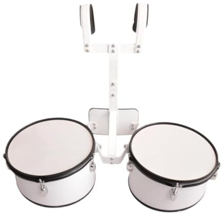 Marcha Tambor Batería Percusión Educativa Fácil Metal Soporte Ajustable Estructura Sólida Adecuado para Jóvenes Grupos Orquesta Educación, Tambores Dobles