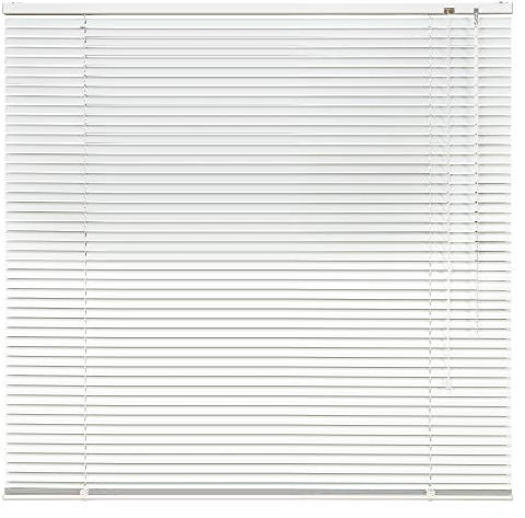 Aluminium Jalousie Alu Jalousette Klemmfix Fenster Tür Rollo ohne Bohren Lamellen Vorhang Weiß Silber Breite 40 bis 240 cm Länge 130 cm 160 cm 220 cm Metall Klemmhalter Sonnenschutz (60 x 130 cm)