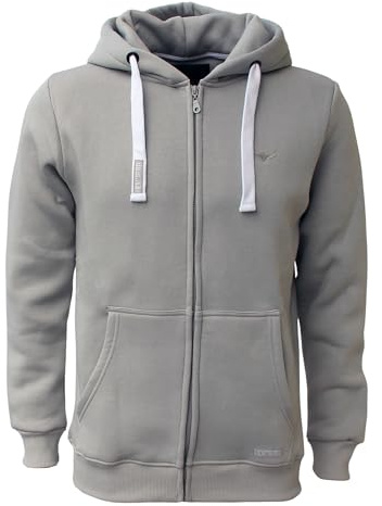 ROCK-IT Apparel Felpa con Cappuccio da Uomo [S-5XL] Giacca con Cappuccio in Pile I con Zip I Perfetta per l'autunno e l'inverno I Smokey Grey 5XL
