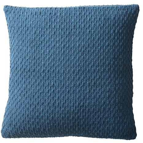 Drift Home Teal Cushion – 43x43cm – Textured Woven Design – Sustainable Recycled Cotton – Soft Filled Cushion with Cover Included – Eco-Friendly Decorative Pillow – Matching Throw Available
