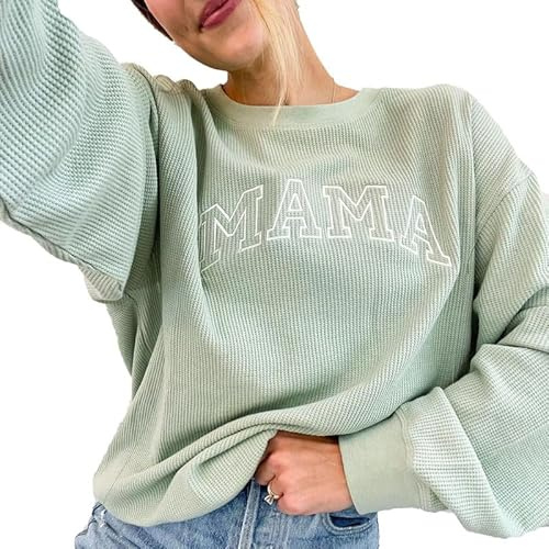 Giftifymama Women Nursing Sweatshirts for Breastfeeding Maternity Top Friendly Zip Pregnancy Clothes Mama Pullover Green L