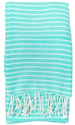 SUN & SURF Pareo Rayas Kikoy con Rizo 90X170CM Doble Textura - Toalla Resistente Playa Sol y Piscina