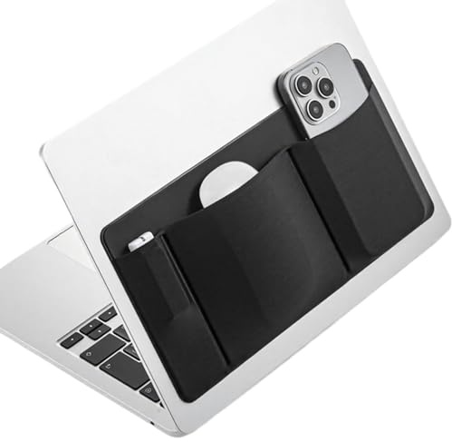 Mushållare, laptoptillbehör, självhäftande organisatör, trådlös ficka, elektroniskt handtag med 3 fickor, pinnar på förvaring för kommersiella resor hemma, 27,2x13x