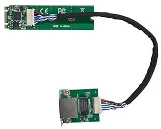 WayPonDEV M.2 A E-nyckel till 2,5 Gigabit Ethernet-modul, i-tel i225 i226 2,5 G Ethernet-server NIC, 10/100/1000/25 000 Mbps RJ45 LAN, multi-Gigabit M.2 nätverkskort (i22 B+M Key,15 cm)