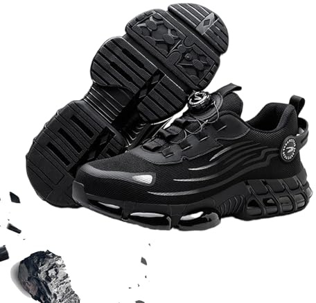 Snrtevu Chaussure De Sécurité Ultra Légère, Basquette De Securite Homme,Chaussures Légères Et Antidérapantes à Embout d'acier (A,42)