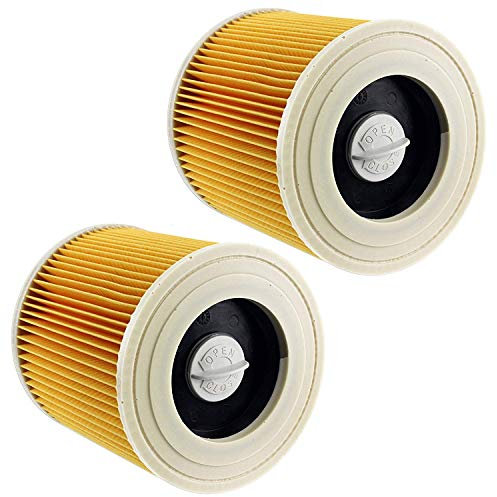 Filtros Lavables para Aspiradora Kärcher WD3 WD2 WD3.200 WD3300, Filtro Kärcher a2604 a2204 a2054 a2004 a2554 a2654 Filtro Húmedo y Seco, Amarillo