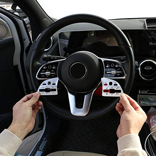 För Benz A B C E klass W177 W247 W205 W213 GLA X156 GLB X247 GLC X253 GLS X167 CLA W118 EQC 2020 2021Bil rattknappar paljetter dekorationsklistermärken.