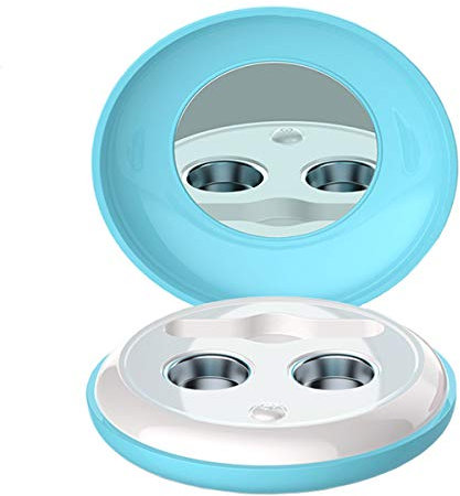 JHM-Contact Lens Ultrasonic Cleaner with USB Charger,Portable Ultrasonic Contact Lens Cleaner Machine for Soft Lens Hard Lens Colored Lens,Blue