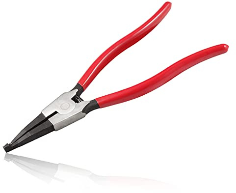 LEONTOOL 11-Inch Lock Ring Pliers - Flat Snap Ring Pliers with Angle Tip and Reverse Action for Transmission & Transfer Cases