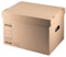 Leitz Premium Archiv- und Transport-Schachtel, Box für 4 breite oder 7 schmale A4 Ordner und mehr, Transportbox mit Deckel, Faltbare Kartonverpackung, 100 % recycelbar, 10 Stück, Braun, 60810000