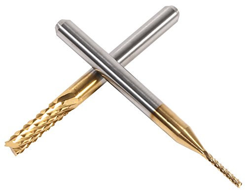 Frese a candela 1.0mm, 1.5mm, 2.0mm, 2.5mm, 3.0mm 10 pezzi Frese a candela rivestite in Ti Carburo cementato Frese CNC Utensili