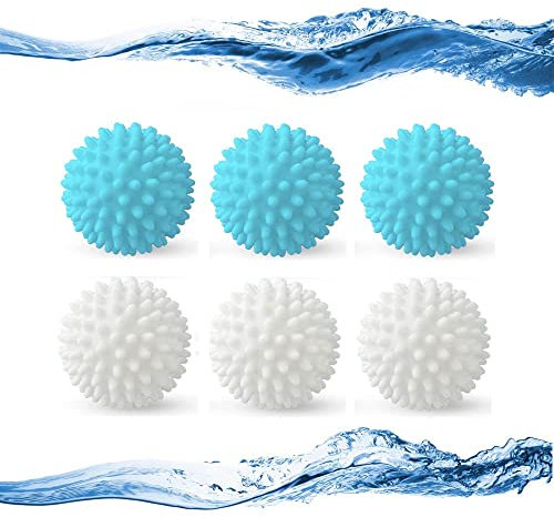 Wohlstand 6 pezzi Palline Per Asciugatrice, Riutilizzabili Asciugatrice Palle, Asciugatrice Riutilizzabili Palline per vestiti soffici, pulizia della biancheria domestica, riutilizzabile