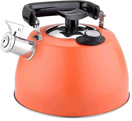 Bouilloire de cuisinière Bouilloire à thé Bouilloire à sifflet de 3,5 L avec thermomètre Bouilloire à sifflet de cuisine en acier inoxydable 304 Bouilloire à température de l'eau Bouilloire à thé Th