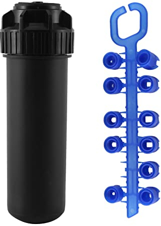 Lisher 3/4 pulgadas - Rosca de aspersor escalable con engranaje de riego de césped, modelo de círculo parcial 40 – 360