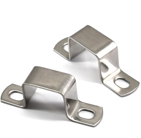 Paquete de 15 abrazaderas cuadradas de acero inoxidable 304 de 20 x 20 mm en forma de U para abrazaderas de SeeRaphee