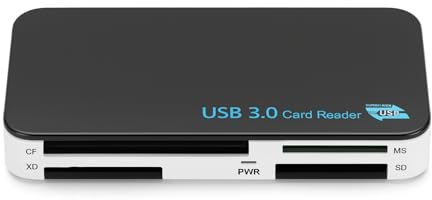 USB-SD-Kartenleser – 6-in-1 USB 3.0 auf SD, SDHC, SDXC, Micro SD, TF, CF, XD, M2 und Memory Stick Pro Duo Karte – kompatibel mit Sony, Panasonic, Canon, Samsung, Nikon, GoPro und mehr