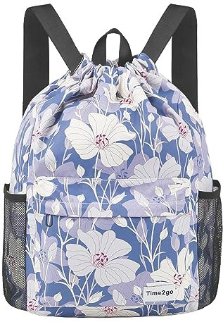 Risefit Drawstring Gym Bag String Backpack, Waterproof Swimming Bags PE Bags for School Kids Girls Boys